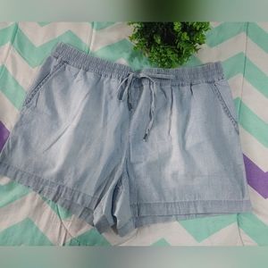 Style & Co NWOT Chambray Short Size Large Light Blue